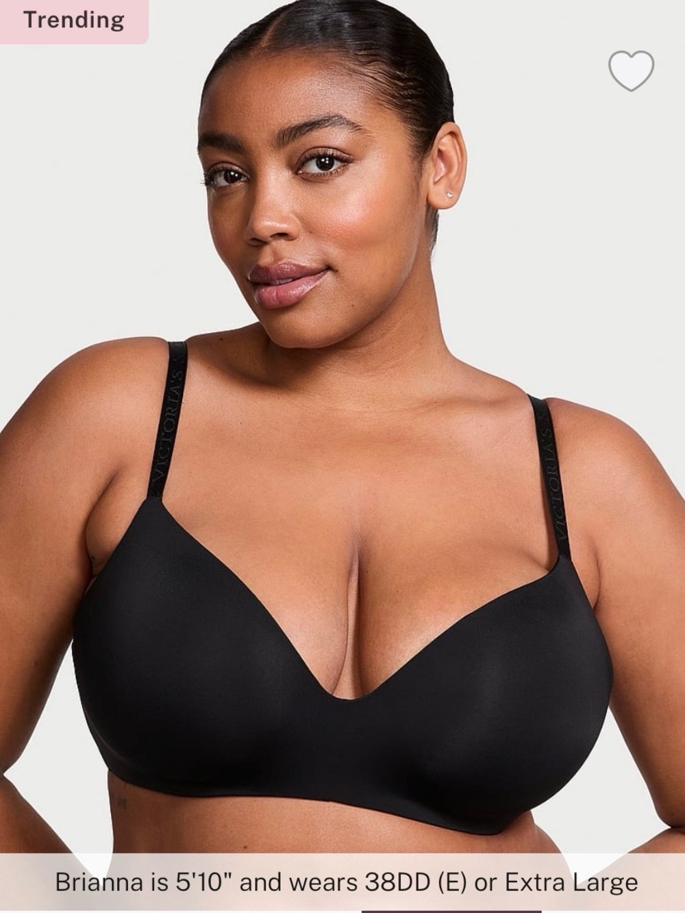 Victoria’s Secret Smooth Lightly Lined Wireless T Shirt Bra 36DD/36E in Black